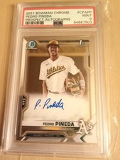 2021 Bowman Chrome Prospect Pedro Pineda AUTOGRAPH #CPAPP Graded PSA 9 Mint