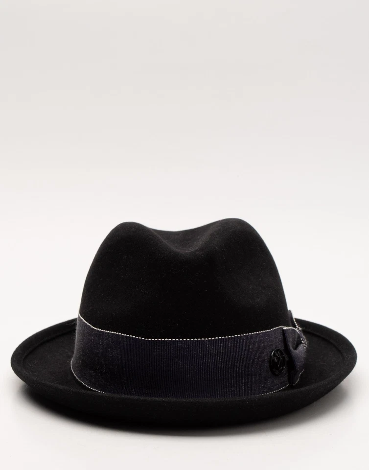 RRP€650 MAISON MICHEL Rabbit Felt Trilby Hat Size M HANDMADE in France - Image 2 of 4