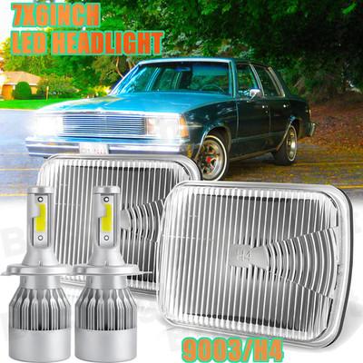 2PCS fit Chevy Malibu 1978-81 El Camino 7x6 5x7 inch LED Headlights Hi/Low Beam