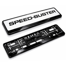 2 Kennzeichenhalter | SCHWARZ Hochglanz | EU Nummernschildhalter | SET