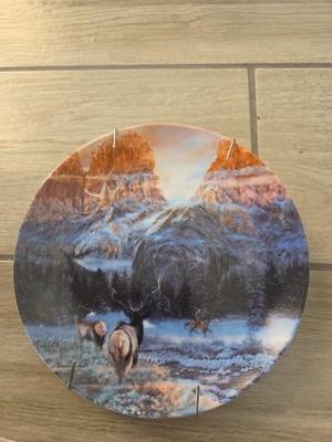  Wintering with the Wapiti Faces of Nature Collector Plate by Julie Kramer Cole