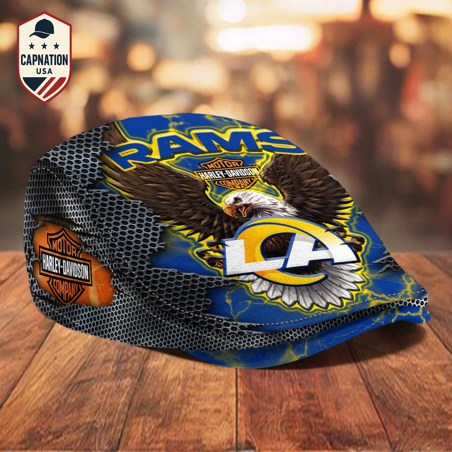 Los Angeles Team Rams Jeff Cap football Jeff Cap football Driving Cap football Golf Cap