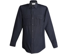 NEW FLYING CROSS 42R78Z MENS 18.5 34/35 COMMAND LONG SLEEVE ZIP SHIRT LAPD NAVY