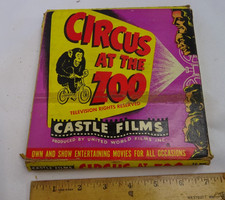 VINTAGE 1950s CASTLE FILMS  630 CIRCUS AT THE ZOO 7" REEL COMPLETE EDITION 16mm
