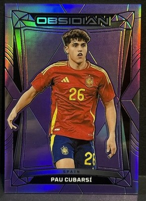 Pau Cubarsi出品 2024-25 Panini Obsidian Spain Pau Cubarsi Electric Etch Purple