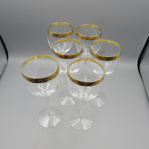 Lenox Crystal HOLIDAY (Thick Trim) Water Goblets - Set of Six