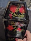 Gothic Coffin Resin Shelf, Floral Butterfly Design, Black — photo 4