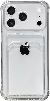 Clear Wallet Phone Case for iPhone 17 Pro Max, Slim Fit Protective Soft TPU Case