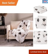 Soft Pug Dog Fleece Throw - Cozy, Decorative & Versatile