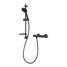 Aqualisa RNDSBV1.MB Safe Touch Round Bar Valve Thermostatic Mixer Shower Black