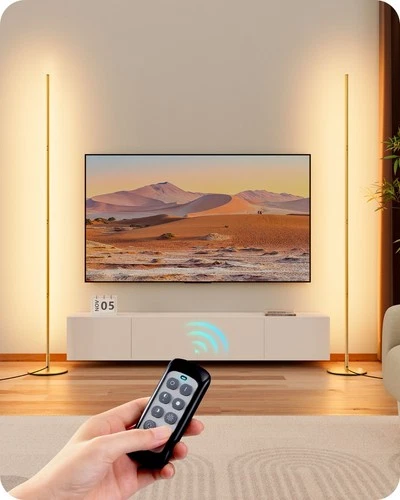 EDISHINE LED Corner Floor Lamp, Set of 2, Dimmable,7Color Temperature 3000-6000K