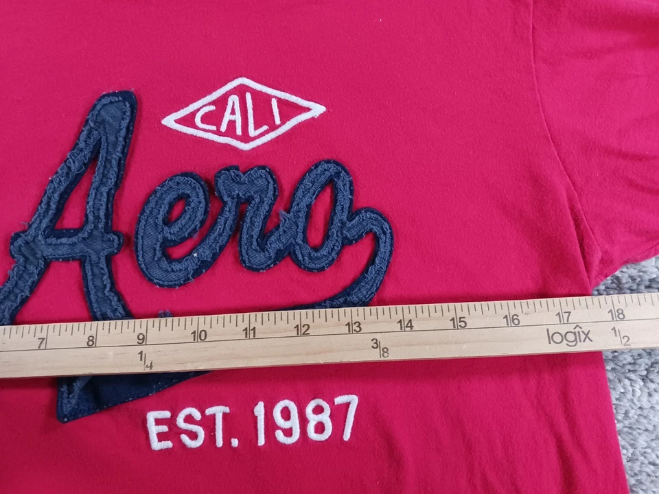 Aeropostale Small Boys Short Sleeve T-Shirt Red Cotton Crew Neck - Image 4 of 4