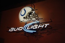 Indianapolis Colt Helmet Beer 24"x20" Neon Sign Light Lamp Bar Show Room Artwork