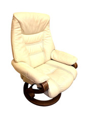 Cost 3K-HIMOLLA CREAM LEATHER RECLINER ZeroStresless GERMANY🆓Dv