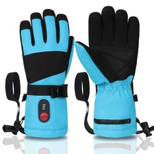 Heated Kids Ski Gloves - 3 Heat Settings, Rechargeable, Waterproof, Windproof, P