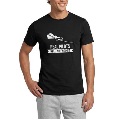 Segelflugzeug Real Pilots Need No Engines Segelflieger Männer T-Shirt