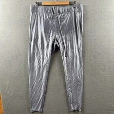 Kapow Leggings Mens XXL Silver Meggings Stretch 2XL Zip Pocket