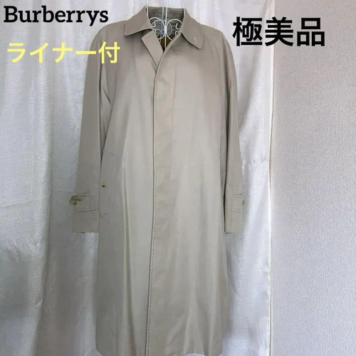 Kuji Burberry Liner Trench Coat Khaki Nova Check 2Way M Uomo #EB ZHA