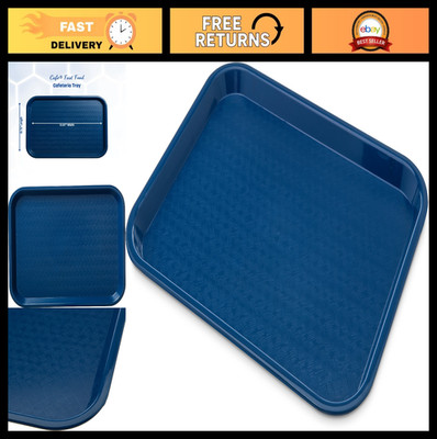 Cafeteria Fast Food Tray 10'' x 14'' Blue - Pack of 24, Durable & Lightweight