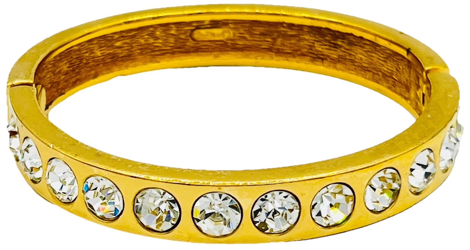 Bracciale vintage DIOR grandi cristalli placcati oro bracciale gioielli circa 5 50 x 5 30 cm.