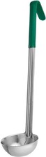 Winco LDC-4 Stainless Steel Ladle with Green Handle, 4-Ounce, Medium