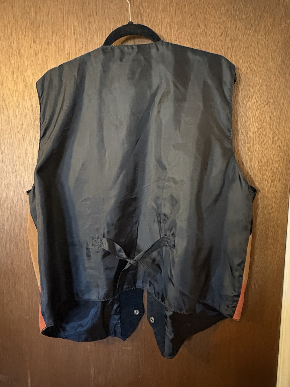 Patchwork Suede Leather Vest Colorblock Western B… - image 4