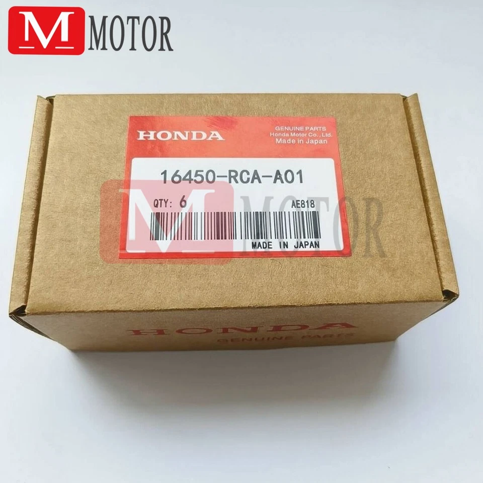 6X INYECTORES DE COMBUSTIBLE ORIGINALES OEM 16450-RCA-A01 PARA HONDA ACURA MDX TL Accord Pilot Foto 2 de 4