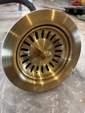 Mountain Plumbing MT300/SB Satin Brass 3.5” Designer Kitchen Sink Strainer – New