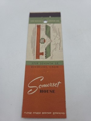 Somerset House Riverside California Matchbook Cover