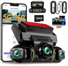 4 Channel Dash Cam 360° FHD 1080P 5G WiFi Car Camera with Hardwire Kit & 128GB