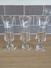 Vintage Three Pony Stem Glasses. Vgc.