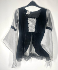Fun World Costume Wicked Bride Fantasy Witch Black Dress Top Girls Medium 8-10