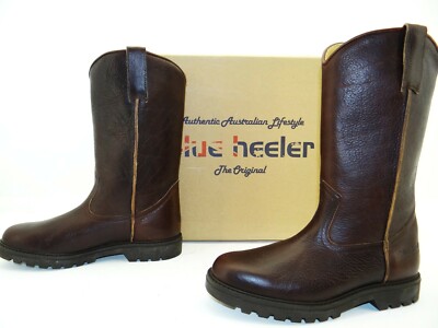 Blue Heeler Longreach Cowboy Biker Boots Stiefel Winter Western Herren Leder 42