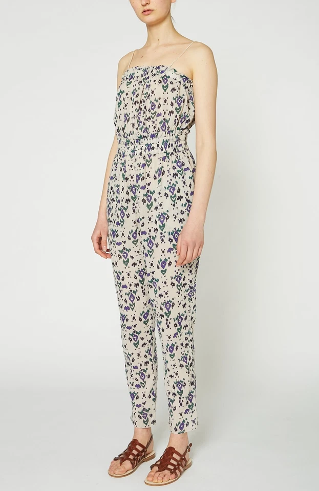Isabel Marant Étoile Timea Bedruckter Ärmelloser Baumwoll-Overall Kleid XS 34 - Bild 3 von 4