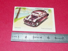 RARE CHROMO CHOCOLAT KEMMEL1955 AUTOMOBILE TCHECOSLOVAQUIE TATRAPLAN CSSR