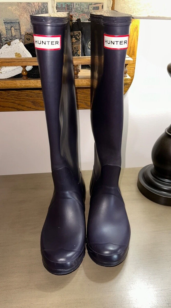 Hunter top navy boots