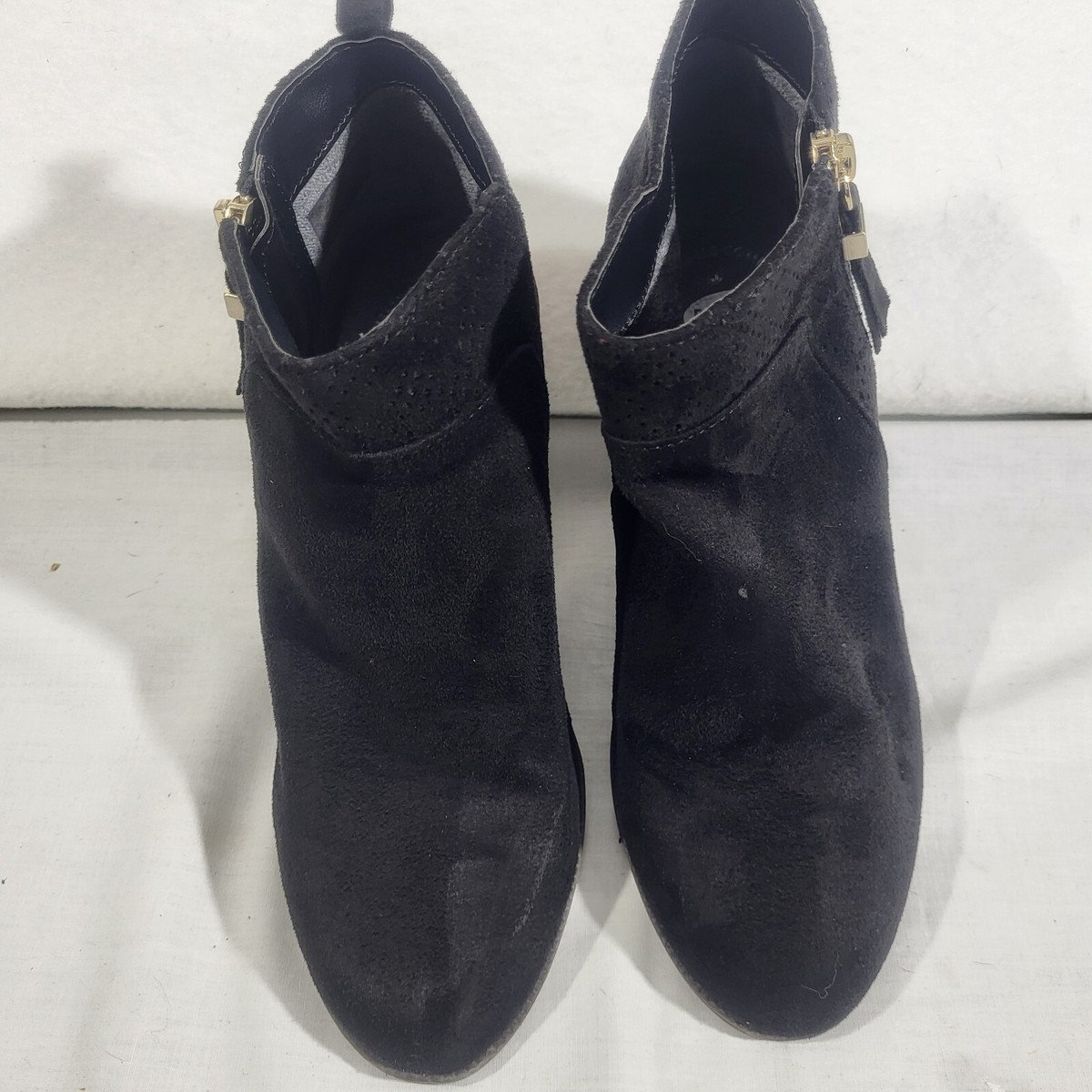 Scholls Women's Laurel Black Booties Boot Size M Zipper Sides