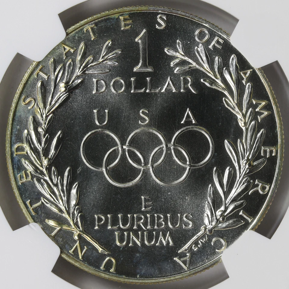 1988-D Olympics $1 Commemorative Silver Dollar NGC MS69 - Image 4 of 4
