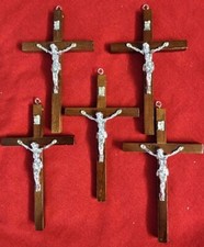 5 CHRISTIAN.CATHOLIC  Wood Cross Crucifix 6 X 3.5 inches