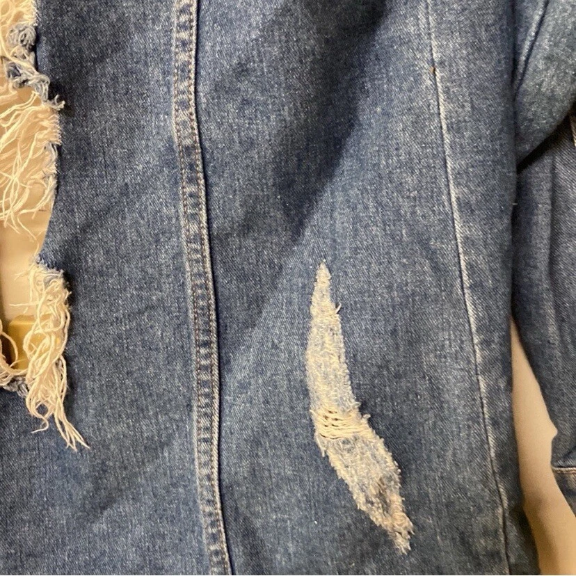 Chaqueta vaquera Papaya para mujer talla M mediana azul envejecida Foto 4 de 4