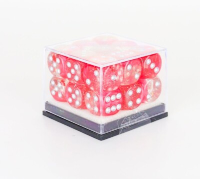 Sirius Dice SDZ0008-15. 12mm d6 Hearts w/Silver (18) New