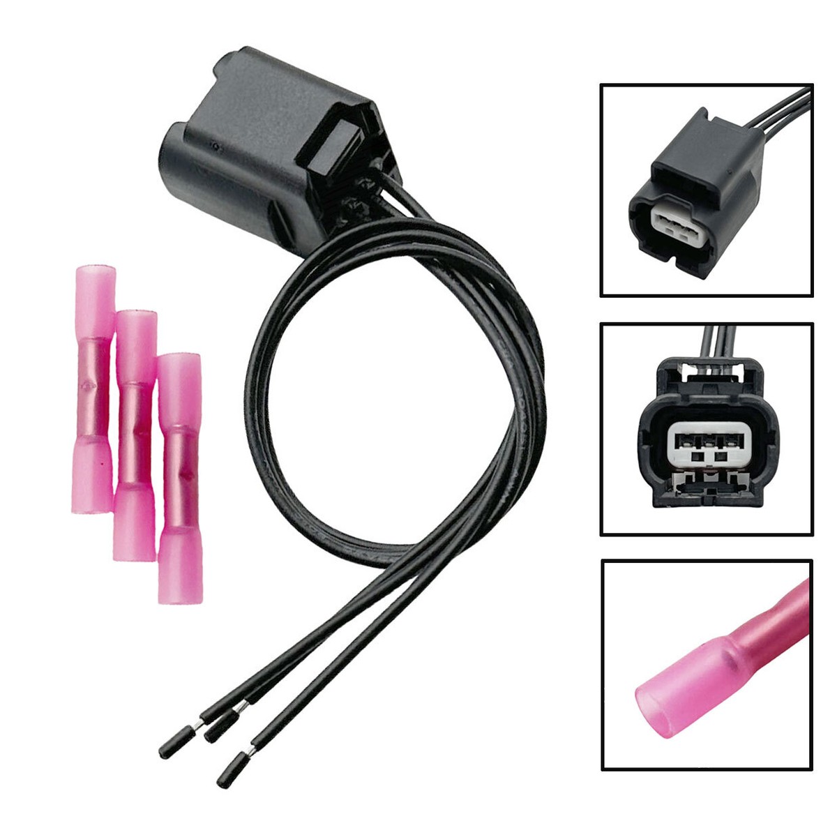 Fit 13-15 Honda Accord 3-Pin Battery Sensor Connector Pigtail Plug