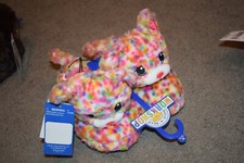 Brand New Build A Bear Workshop Bear Slippers Adorable Multi Color Size M 12-13 