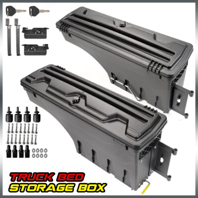 Lockable Storage Truck Bed Tool Box Left+Right Fit For Dodge Ram 1500 2500 3500