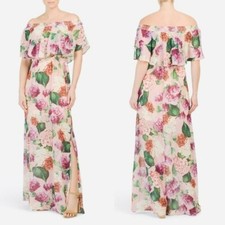 NWT SHOW ME YOUR MUMU Sz XS BRYNLEE FLORAL GARDEN OFF THE SHOULDER MAXI DRESS
