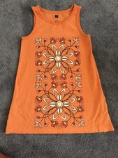 Tea Collection Toddler Girl Dress Size 3T Orange Flowers Italy Summer Retail $30