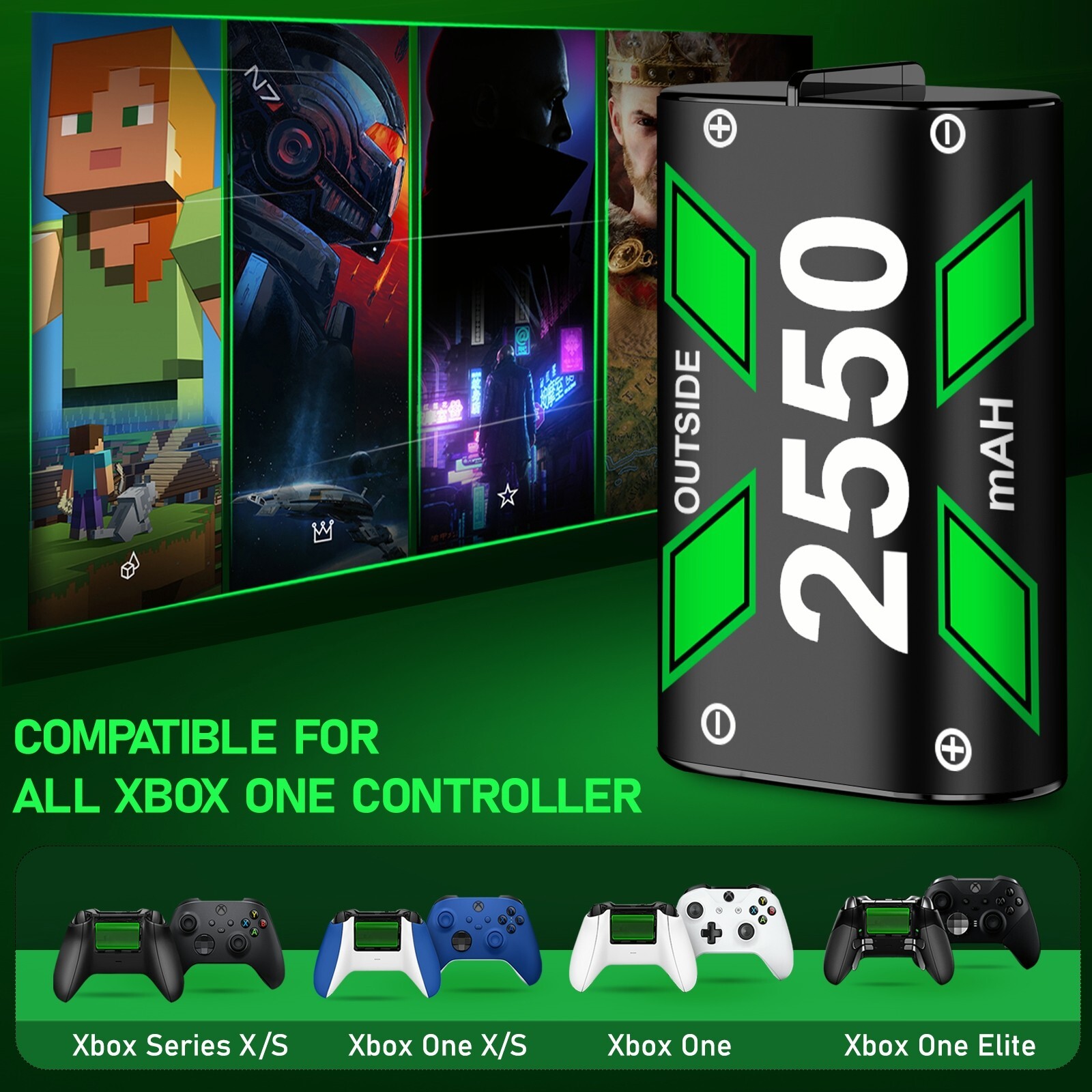 Rechargeable Battery pack Charging Station Dock for Xbox Series X/S