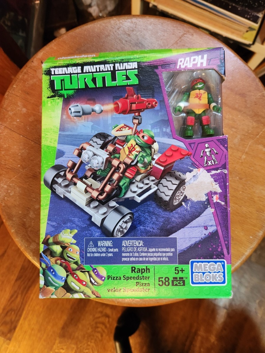 MEGA BLOKS 2015 TEENAGE MUTANT NINJA TURTLES RAPH PIZZA SPEEDSTER