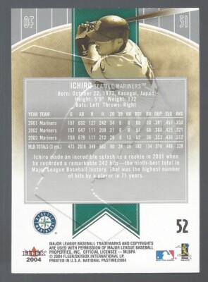 Ichiro Suzuki 2004 Fleer National Pastime Card# 52 | eBay