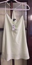 EXPRESS Cowl Neck T Back Spaghetti Strap Sami Tank Silky Mint Green New Size Med